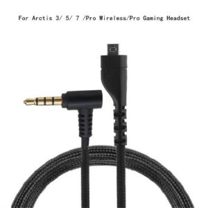 Replacement Stereo Audio- Cable Extension Cord for SteelSeries- Arctis 3 5 7 Pro Wireless Gaming Headphone Headset