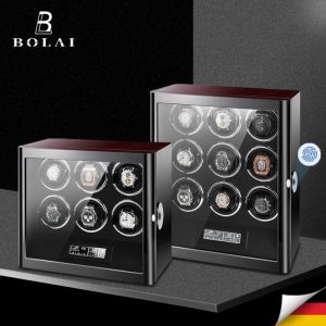 Luxury Wood Watch Box Automatic Watch Winder Safe Box with Mabuchi Motor LCD Touch Screen and Remote Control Mechanical Watches