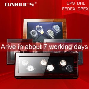 Automatic Wooden Watch Winder Box Accessories Display Mechanical Rotating watch uhrenbeweger for men watch