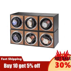 Watch Winder For Automatic Watches New Version 4+6 Wooden Watch Accessories Box Storage Collector High Quality Vertical Shaker