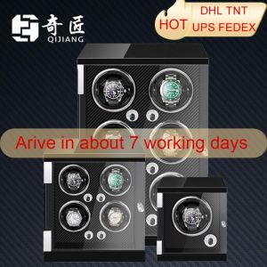 Automatic Wooden Watch Winder Box Accessories Display Mechanical Rotating watch for men watch 1/2/4/6