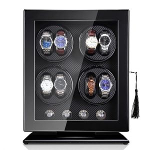 Watch Box With LED Watch Winder Box  8+0 watch winder cofre моталка для пряжи uhrenbeweger виндер для ча
