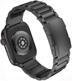 Titanium Strap Compatible With Apple Watch Band 44mm 42mm 40mm 38mm Quick folding buckle bracelet strap for iwatch 7 6 5 4 3 SE