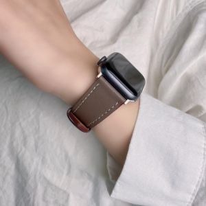 High quality Leather loop for iWatch 40/44mm Sports Strap Single Tour band for Apple watch 42mm 38mm 1 2 3 4 5 6 7 se 41mm 45mm