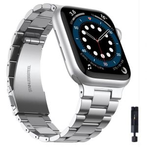 Slim Stainless Steel Strap For Apple Watch 42mm 38mm 1/2/3 Metal Bracelet Band for iWatch Series 4 5 6 SE 7 41MM 45MM 44mm 40mm