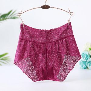 Women Plus Size Lace Mid Rise Panties Briefs