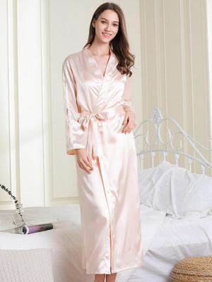 Hot Silky Spaghetti Straps Backless With Robe 2-Piece Nightgown