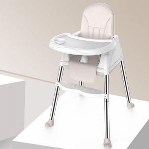 Foldable Portable Kids Baby High Chair 6 - 36 Months Wheeled Seat Cushion