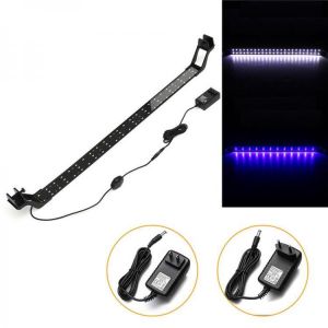 24W 85cm Blue &amp; White LED Adjustable Aquarium Fish Tank Lamp Super Slim Clip On Light