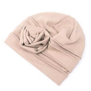 Women Vintage Muslim Floral Headband Beanie Cap Casual Headgear Chemotherapy Turban Hat