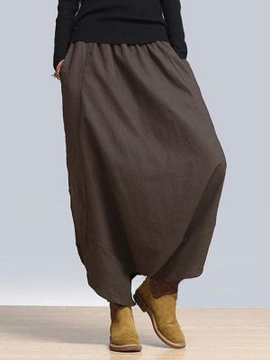 Women Elastic High Waist Street Harem Pants