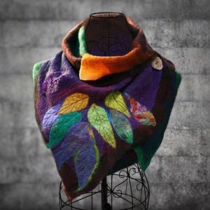 Women's Casual Multicolor Stripes Round Neck Scarves &amp; Shawls Scarf