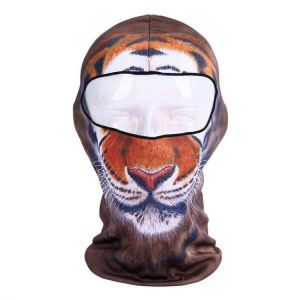 3D Print Balaclava Animal Windproof Sweat Wicking Riding Mask Outdoor Neck Protector Face Mask Cap