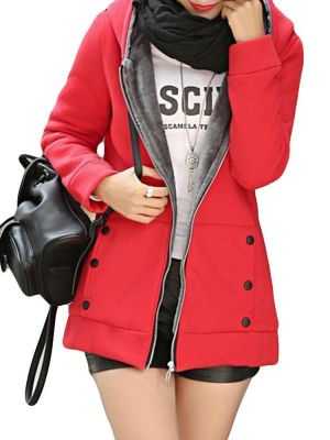 Plus Velvet Padded Warm Hoodies Sweatshirt
