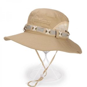 Men Breathable Cotton Wide Brimmed Bucket Hat Outdoor UV Resistence Fisherman Cap