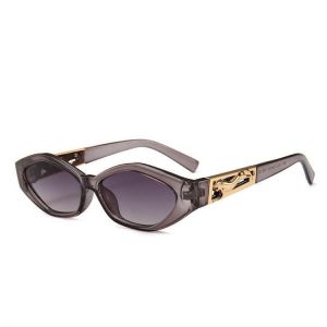 Unisex Angular Cat Eye Sunglasses Legs Jumping Cheetah Gold Decorative Sunglasses
