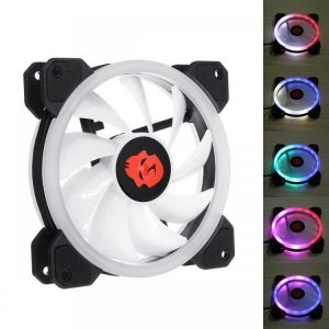 all in one place ציוד היקפי Coolmoon 1PCS 120mm Adjustable RGB LED Light Computer PC Case Cooling Fan