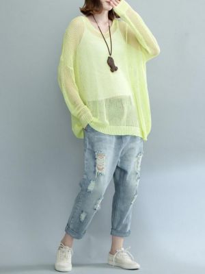 Casual Women Long Sleeve Pure Color Hooded Knitting Sweaters