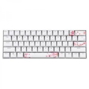 Five-sided Dyesub PBT OEM Profile sakura Space Bar 6.25u Novelty Keycap + ESC Enter Keycaps