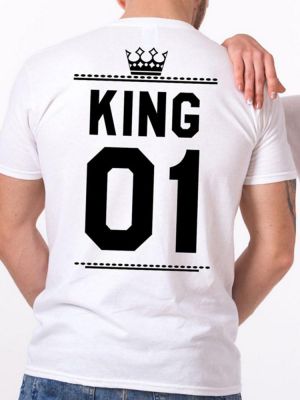 Simple Couple Short Sleeve Letter Print O Neck Causal T-Shirts