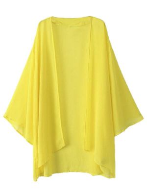 all in one place בגדי נשים Women Summer Solid Color Chiffon Beach Bikini Cardigans