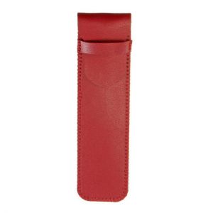 Kicute Handmade Genuine Pencil Bag Leather Cowhide Fountain Pen Cases Cover Office School Supplies