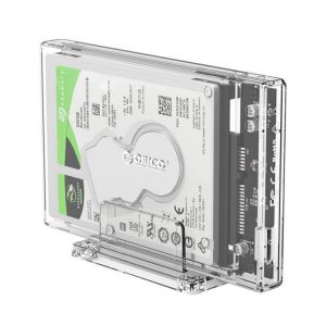 ORICO 2.5 inch Transparent USB3.0 Hard Drive Enclosure with Stand  PC Transparent Material SATA Mobile Hard Disk  Enclosure