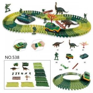 all in one place צעצועים, תחביבים ופנאי Dinosaur Dino World Childrens Flexible Race Car Track Toys Construction Play-Set Toy
