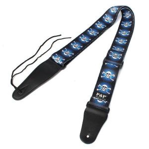 all in one place צעצועים, תחביבים ופנאי Guitar Strap Polyester Belt Electric Acoustic Bass Skull Punk Style