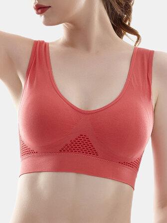 all in one place בגדי נשים Plus Size Wireless Breathable Shockproof Running Yoga Sports Bra