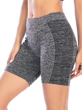 all in one place בגדי נשים Women Solid Color Hip Lifting Yoga Running Seamless Shorts