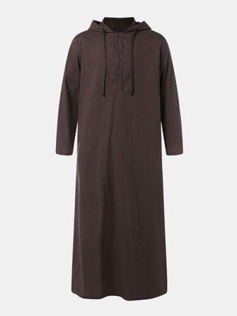 all in one place בגדי גברים Mens Vintage Long Tunic Style Shirts Loose Cotton Kaftan Dress Tops