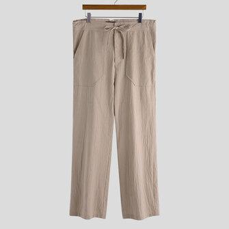 all in one place בגדי גברים Men's Breathable Cotton Linen Baggy Harem Yoga Pants Drawstring Long Slacks Trousers