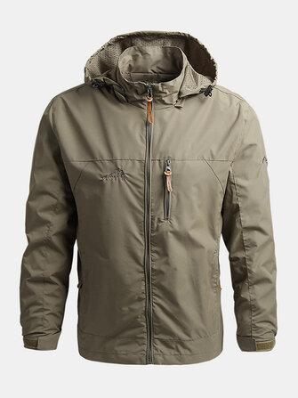 all in one place בגדי גברים Mens Waterproof Quick-Drying Windbreaker Hooded Outdoor Sport Jackets