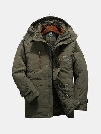 all in one place בגדי גברים Mens Winter Windproof Multi Pockets Zipper Thick Loose Comfy