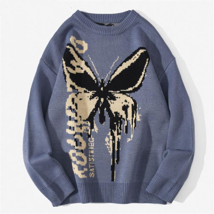 all in one place בגדי נשים Hip Hop Knitwear Mens Women's Sweaters 2020 Harajuku Fashion Butterfly Male Loose Tops Casual Streetwear Pullover Sweaters