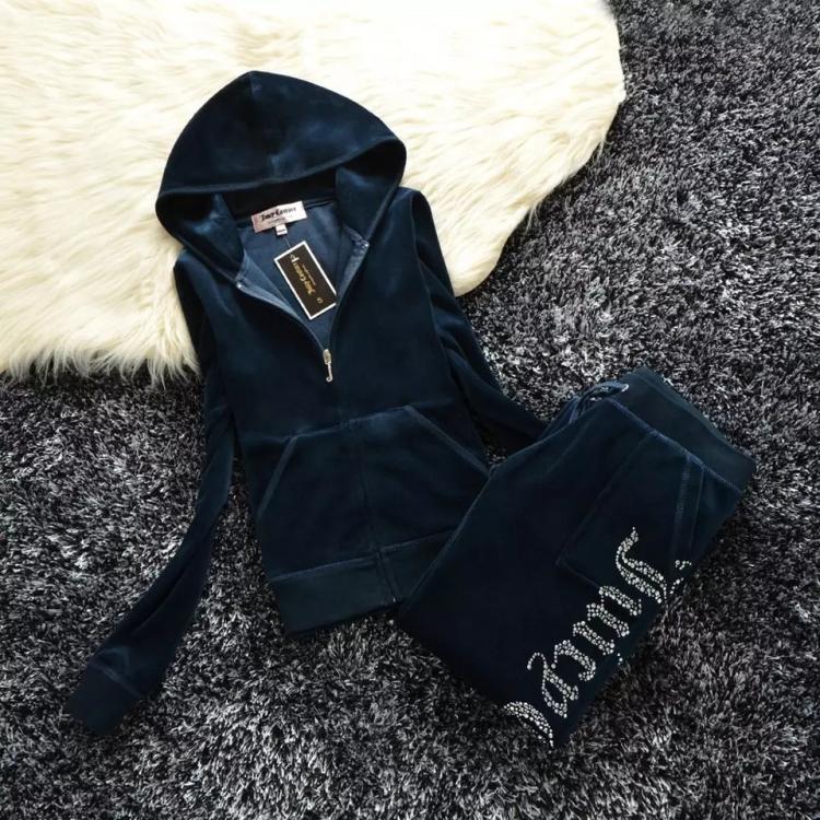all in one place בגדי נשים Spring /Fall 2021 Women's Elegant Velet Tracksuits Hoodies And Pants Sportswear Velour Suit Women Suit XS-XXXL 605