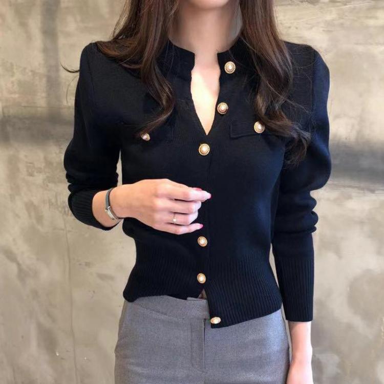 all in one place בגדי נשים Crop top sweater Embroidery Harajuku Knitted Single Breasted Cropped Cardigan Women Autumn Long Sleeve Turn Down Collar Sweater