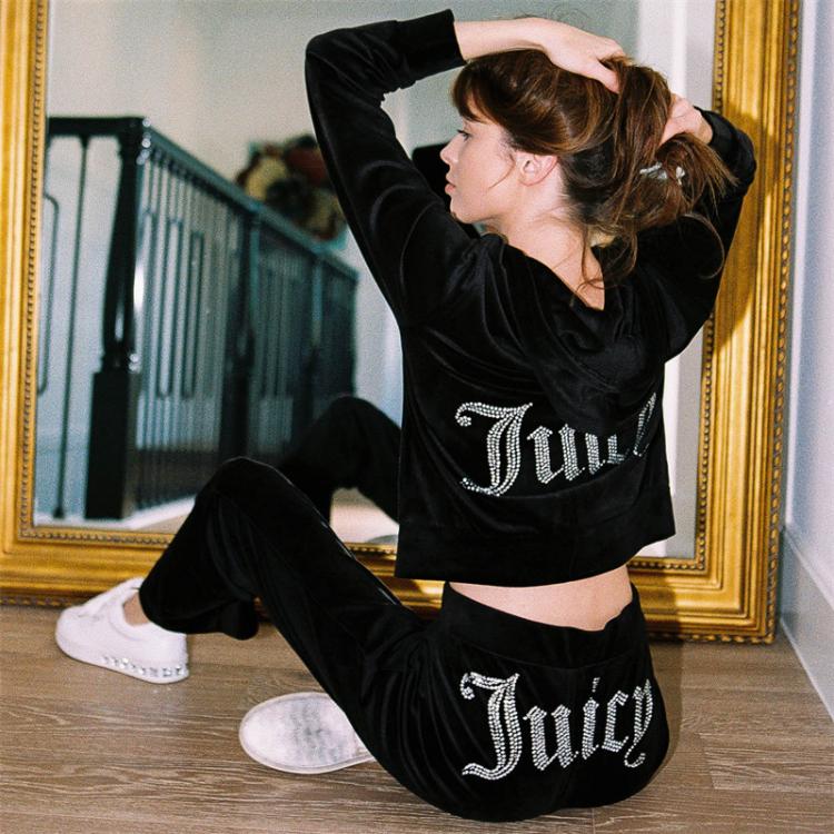 all in one place בגדי נשים Juicy Tracksuit Velvet Coutoure Tracksuit Women Juicy Track Suit Coture Couture Zipper Sweatshirt Two Piece Pants Set Winter
