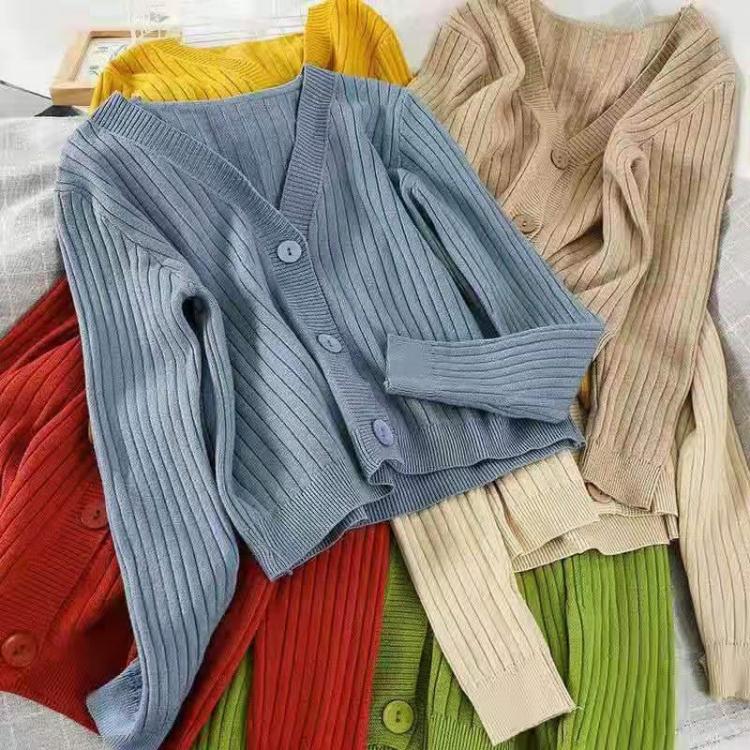 all in one place בגדי נשים Femotwin Long Sleeve Cardigan Sweater Knitted Sweater Women 2021 Autumn Winter Solid Buttons Sweaters Coat Korea Cardigan Top