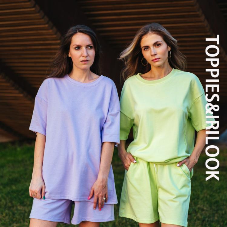 all in one place בגדי נשים Toppies Summer Tracksuits Womens Two Peices Set Leisure Outfits Cotton Oversized T-shirts High Waist Shorts Candy Color Clothing