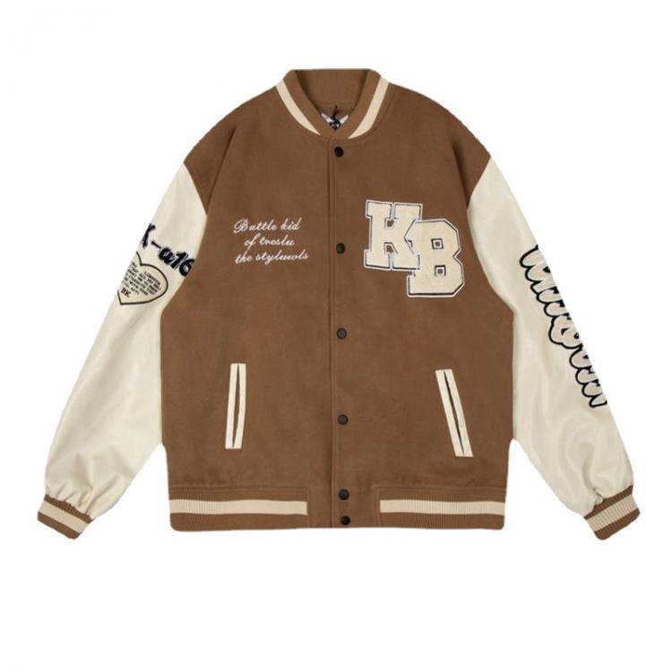 all in one place בגדי נשים European and American high street plus velvet thick letter embroidery baseball uniform winter clothes women loose couple jackets