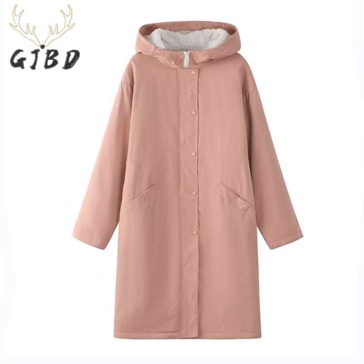 all in one place בגדי נשים Women Winter Clothes Long Jackets Korean Fashion Baggy Thickening Warm Hooded Sense of Design Pink Cotton Padded Jacket Coat