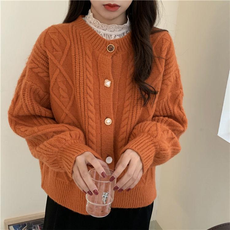 all in one place בגדי נשים Autumn Sweater Women's New Idle Style All-Matching Season Loose Knitted Cardigan Coat Fashion