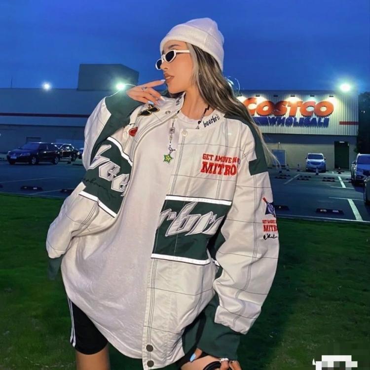 all in one place בגדי נשים New Autumn Fashion Retro Printing Jacket Women Tide All-match Baseball Uniform Flying Coat WomenClothes for Teens Women Jacket