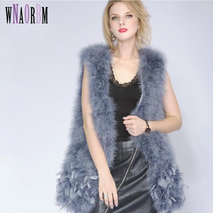 all in one place בגדי נשים 2021 Fashion Sexy Ostrich Wool Turkey Fur Women Fur Coat Feather Fur Vest Natural Fur Vest Casaco Inverno Feminino