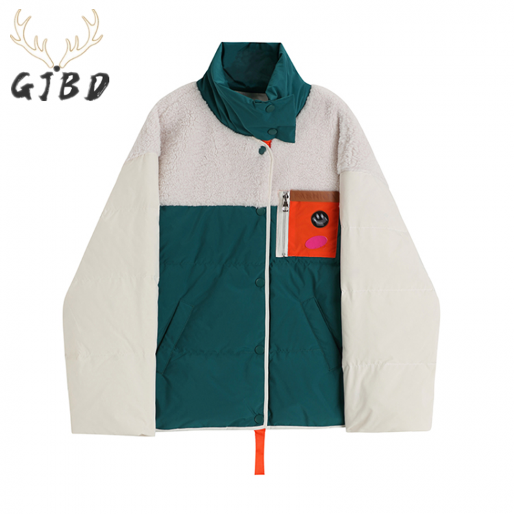 all in one place בגדי נשים Women Puffer Down Jacket Coat Winter Thickening Warm Baggy Cashmere Patchwork Fashion TOPs Stand Collar Cotton Padded Outwear