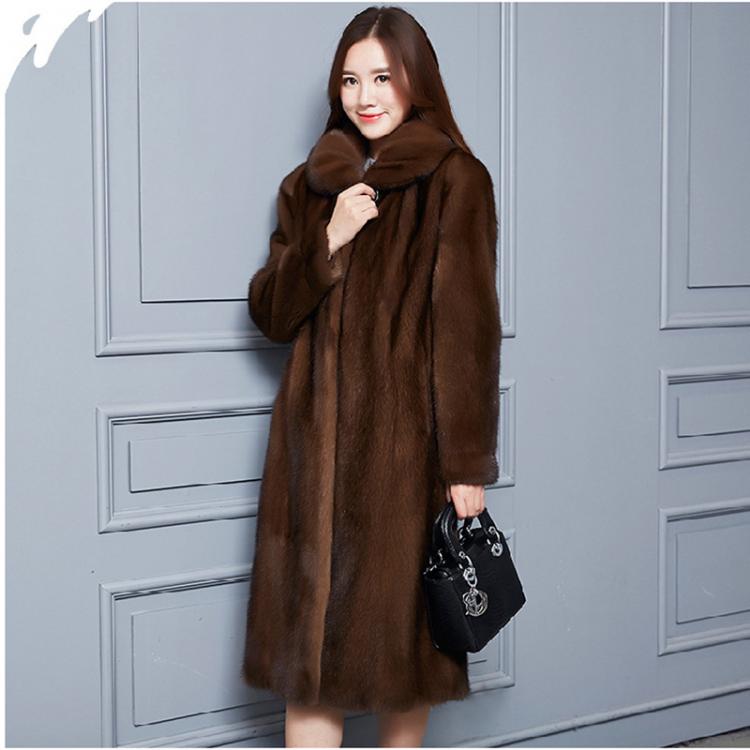 all in one place בגדי נשים Mink coat women's whole mink mid-length new middle-aged and elderly mink fur coat large size was thin and warm