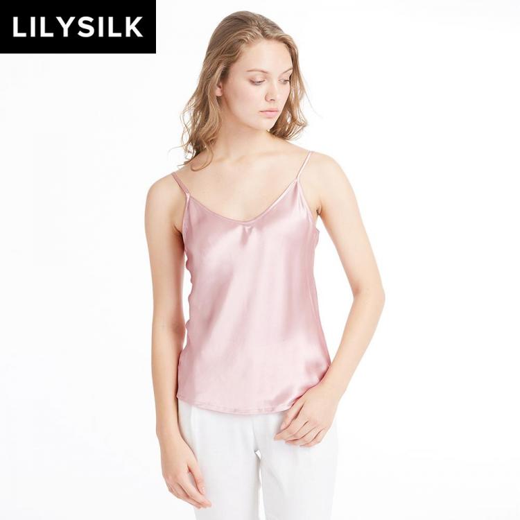 all in one place בגדי נשים LilySilk Pure Silk Camisole Women Top 100 Real Mulberry Charmeuse 19MM Natural V Neck Basics Tops Ladies Lingerie Vest Chinese