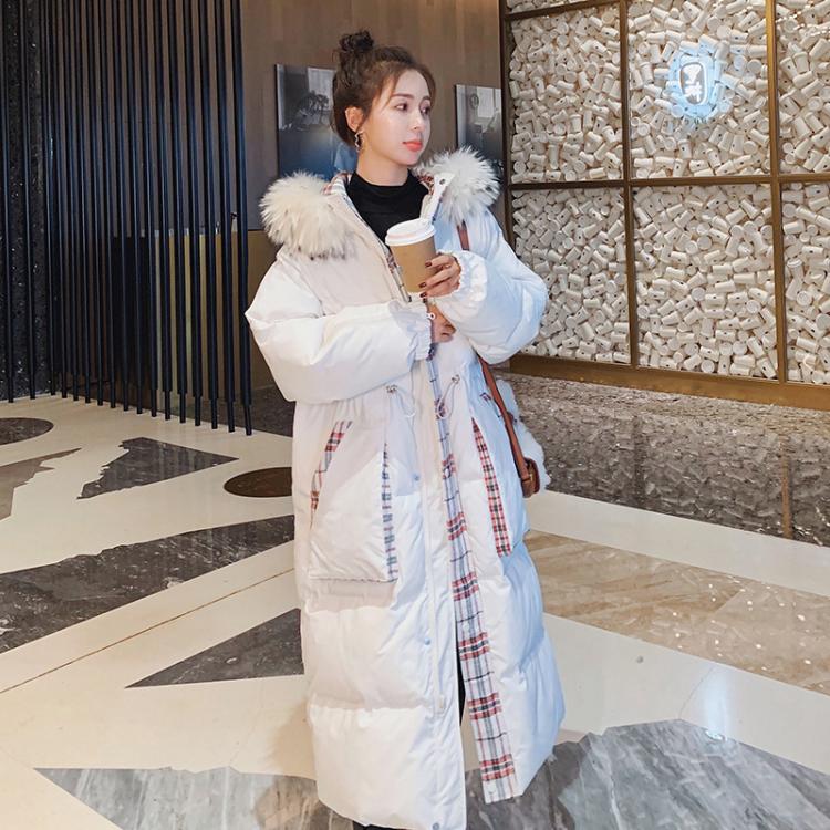 all in one place בגדי נשים Women's Winter Hooded Wool-Collar Cotton Coat Fashion Mid-Length Korean Loose Thick Hot Style High Quality Jacket Female IIOO